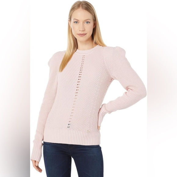 Ted Baker Sunnie Shaker Stitch Sweater Light Pink Women’s Size 14 NWT $92 - Picture 2 of 8